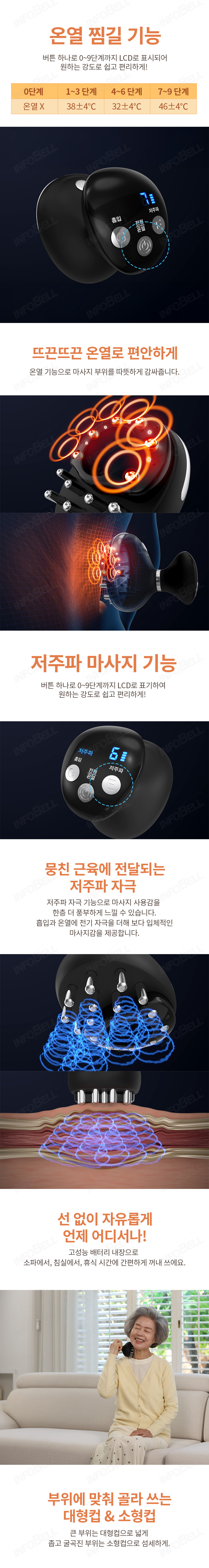 [진공] 김오곤 원장 핫풀려 365 목 어깨 허리 종아리 무선 온열 저주파 마사지기 상세이미지