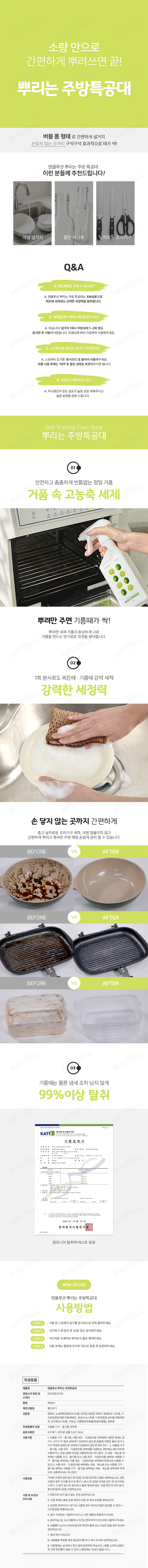[고농축] 제주청귤 뿌리는 주방특공대 설거지 싱크대 청소 주방세제 세정제 상세이미지